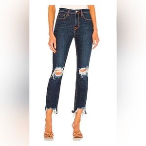 Distressed Dark Blue Jeans By Lagence